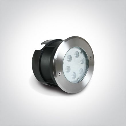 One Light Χωνευτό LED Spot Υποβρύχιο LED 6x1W 4000K Ανοξείδωτο Ατσάλι 316 IP68 Dimmable 24V