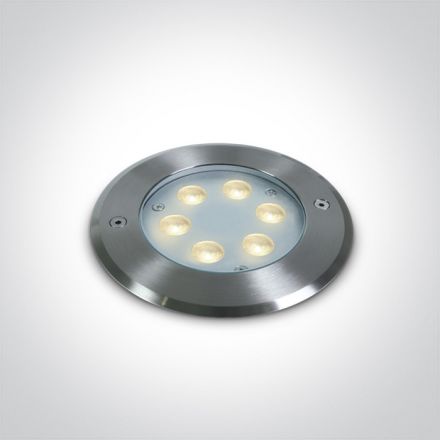 One Light Χωνευτό LED Spot Υποβρύχιο LED 6x1W 3000K Ανοξείδωτο Ατσάλι 316 IP68 Dimmable 24V