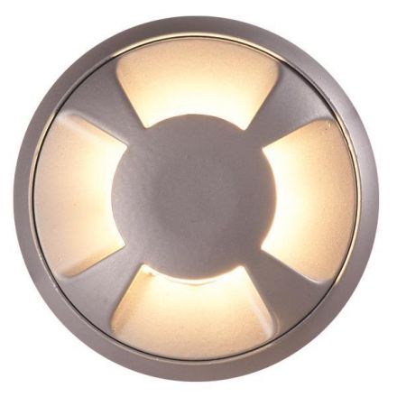 Φωτιστικό Δαπέδου ΕΞΩΤΕΡΙΚΟ 4F LED 3W IP65 12V Φ68X24mm Μαύρο PRO