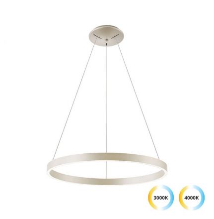 Κρεμαστό Φωτιστικό LED CCT Σαμπανιζέ/Ασημί Ø60cm Saturn