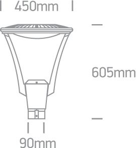 One Light Φωτιστικό Εξωτερικού Χώρου COB LED 50W 4000K Αλουμίνιο 100-240V Ανθρακί IP66