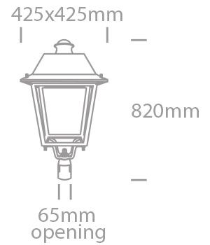 One Light Φωτιστικό Εξωτερικού Χώρου LED 60W 4000K Αλουμίνιο 100-240V Ανθρακί IP66