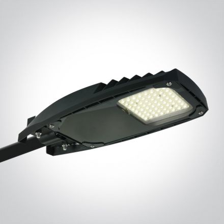 Φωτιστικό Δρόμου LED SMD 2835 50W Πλαστικό/Γυαλί Μαύρο 100-240V IP66