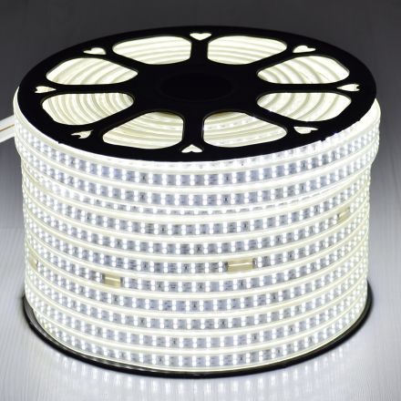 Ταινία Διπλής Σειράς Epistar LED 24W/m 3360lm/m 120° 230V Αδιάβροχη IP65  6000K Dimmable 1m