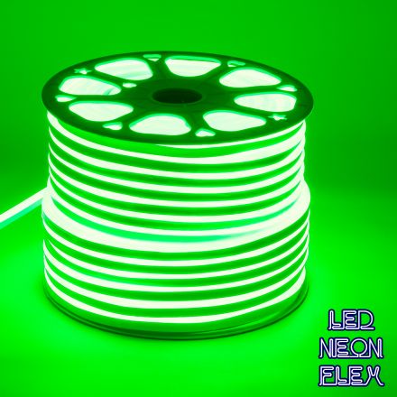 OVALE 120° Degree Neon Flex Epistar LED 12W/m DC 230V 120LED/m 600lm/m - IP65 1m Πράσινο Dimmable