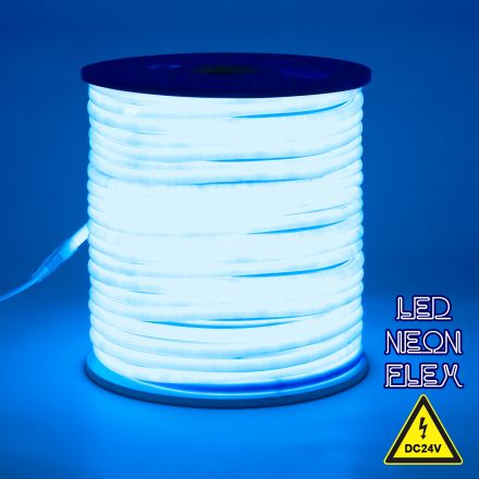 NEOTUBE 360° Degree Neon Flex LED 12W/m 24V 120LED/m 600lm/m IP65 1m Μπλε Dimmable