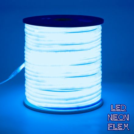 TUBE 360° Degree Neon Flex Epistar LED  12W/m 120LED/m 1212lm/m 360° DC 230V - IP65 1m Μπλε Dimmable