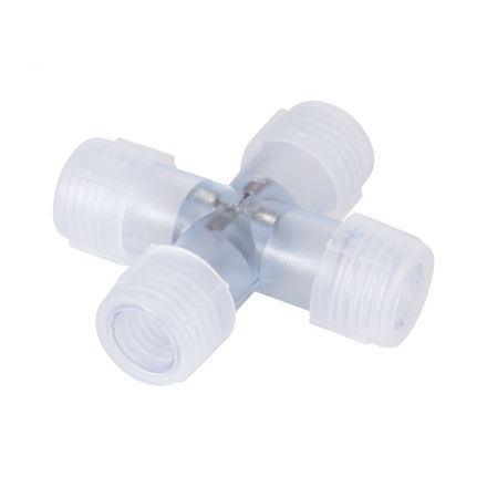 Σύνδεσμος Cross (+) για RGB Φωτοσωλήνα LED 360° Degree - 230V - 2 Pin - IP68