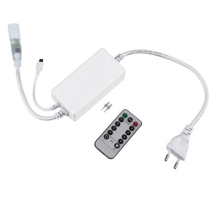 Controller Μονόχρωμου Φωτοσωλήνα LED AC/DC 230V με Ασύρματο Χειριστήριο RF για έως 100 μέτρα - ΙΡ44