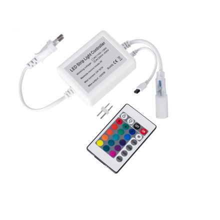 Controller για έως 100 μέτρα Πολύχρωμου RGB Φωτοσωλήνα LED AC/DC 230V με Ασύρματο Χειριστήριο RF - ΙΡ44