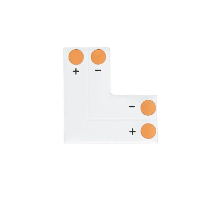 Connector L για Όλες τις Μονόχρωμες Ταινίες LED 10-12mm - M2 x Π2 x Y0.1cm