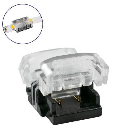 Ταχυσύνδεσμος Ένωσης IP20 - Strip To Strip Connector για Ένωση 2 x Μονόχρωμες Ταινίες LED Πλάτους 10mm