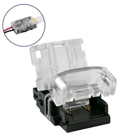 Ταχυσύνδεσμος Ένωσης IP20 - Strip To Cable Connector Μονόχρωμης Ταινίας LED Πλάτους 10mm 