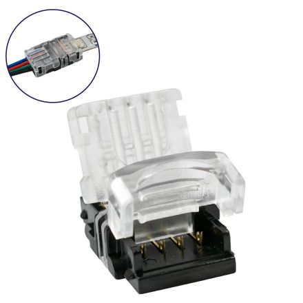 Αδιάβροχος Ταχυσύνδεσμος Ένωσης IP65 - Strip To Cable Connector για RGB Αδιάβροχης Ταινίας LED Πλάτους 10mm 