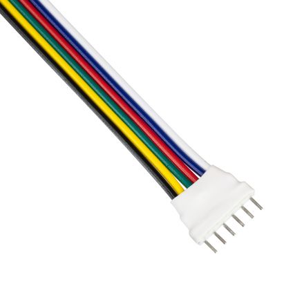 GloboStar® 70744 Καλώδιο Σύνδεσης Connector RGB+CCT με 15cm Καλώδιο 6 PIN