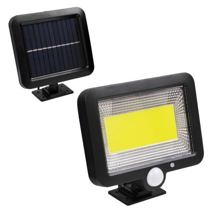 Ηλιακός Προβολέας LED 100 COB 20W 1200lm Μπαταρία 2400mAh - Αισθητήρα Ημέρας-Νύχτας και Αισθητήρα Κίνησης - IP65 - 6000K