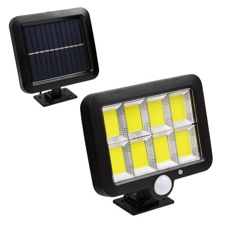 Αυτόνομος Ηλιακός Προβολέας LED 160 8 x COB 40W 2000lm - Μπαταρία 2400mAh - Αισθητήρα Ημέρας-Νύχτας - PIR Αισθητήρα Κίνησης - IP65 - 6000K