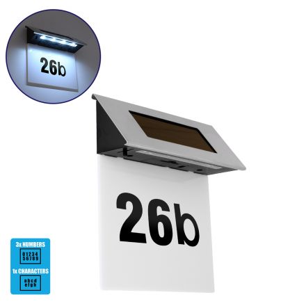Ηλιακό Φωτιστικό LED SMD 1W 100lm Μπαταρία 600mAh - Αισθητήρα Ημέρας-Νύχτας - IP65 - 6000K