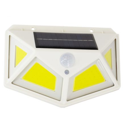 Ηλιακό Φωτιστικό LED COB 10W 1000lm Μπαταρία 1200mAh - Αισθητήρα Ημέρας-Νύχτας και Κίνησης -IP65 - 6000K