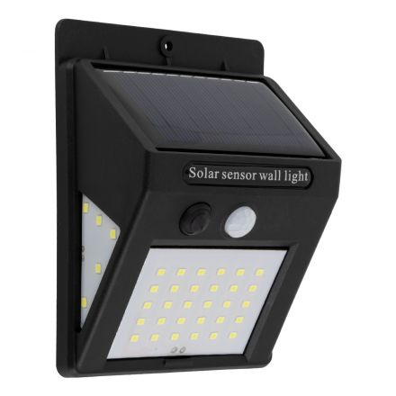 Ηλιακό Φωτιστικό LED SMD 8W Μπαταρία 1200mAh - Αισθητήρα Ημέρας-Νύχτας και PIR Αισθητήρα Κίνησης- IP65- 6000K