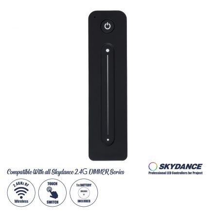 R11 SKYDANCE Ασύρματο Χειριστήριο Αφής RF 2.4Ghz 1 Group για όλα τα Μονόχρωμα SKYDANCE Controller DC 3V 1 x CR2032 - IP20 Μαύρο