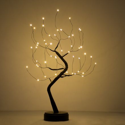Φωτιζόμενο Εύκαμπτο Mini Φυτό με 48 LED 3W 300lm Μπαταρίας - 3000K Φ40 x Υ50cm
