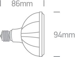 One Light Λάμπα SMD LED E27 PAR30 10W 3000K 40° 230V