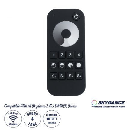 RT6 SKYDANCE Ασύρματο Χειριστήριο Αφής RF 2.4Ghz 4 Group για όλα τα Μονόχρωμα SKYDANCE Controller DC 3V 2 x AAA 