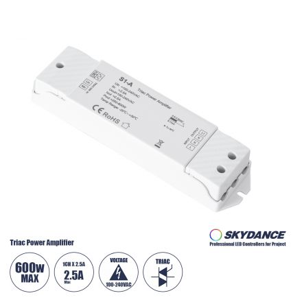 S1-A SKYDANCE AC Triac Amplifier 1 Κανάλι AC 100-240V 1 x 2.5A 600W - Max 2.5A 600W