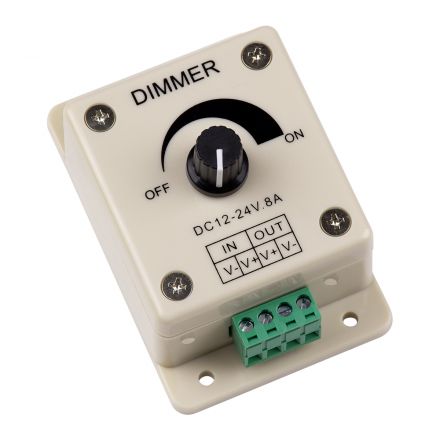 GloboStar® 73315 LED Dimmer Εξωτερικό με Ποτενσιόμετρο 12-24V Max 192W