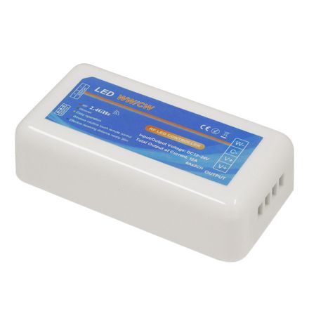 Ασύρματος LED Δέκτης - Receiver Dimmer 2.4G RF CCT 2 Χρωμάτων για Groups 12v (144w) - 24v (288w) DC 