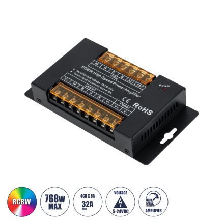 73394 DC Power & Signal High Speed Amplifier Ενισχυτής Ισχύος & Σήματος Υψηλών Ταχυτήτων 4 Καναλιών DC 5-24V 4 x 8A 768W Max 32A 768W IP20