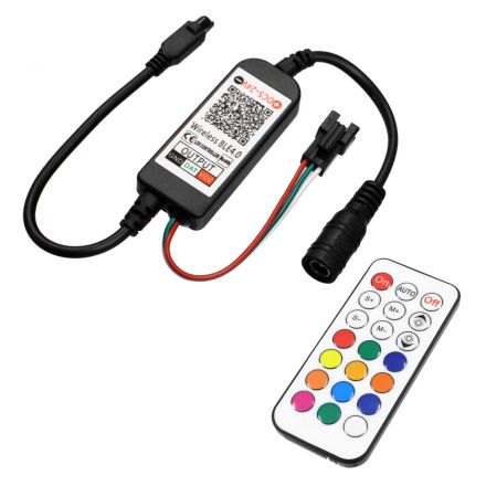 Ασύρματος Bluetooth LED RGBW Dream-Color Magic Digital Controller με Χειριστήριο IR για LED Digital RGBW Προϊόντα DC 5-24V Max 2048 IC