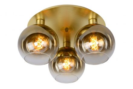 MARIUS - Flush Φωτιστικό Οροφής - 3xE27 - Matt Gold / Brass