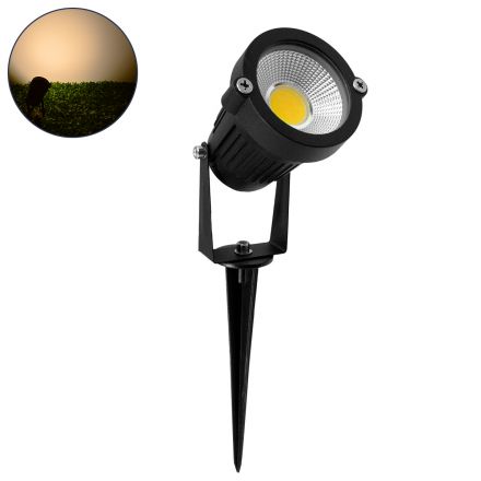 Προβολάκι Κήπου Καρφωτό - Δαπέδου Bridgelux COB LED 10W 1100lm 35° 12-24V - IP67 - 2700K Dimmable