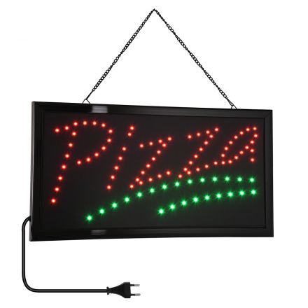 Φωτιστικό LED Σήμανσης PIZZA με Πρίζα AC 230V - Μ48xΠ25xΥ2cm