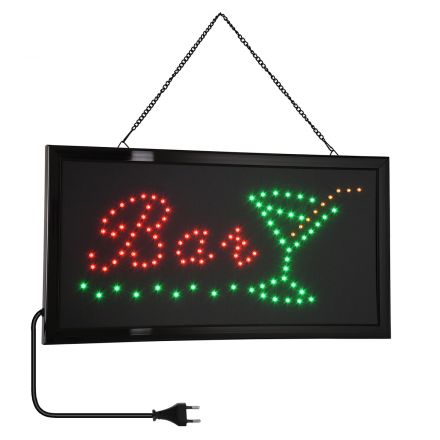 Φωτιστικό LED Σήμανσης BAR WITH COCTAIL με Πρίζα AC 230V - Μ48xΠ25xΥ2cm