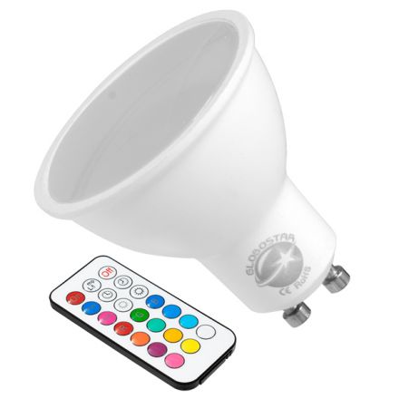 Λάμπα LED GU10 6W 400lm 180° με Ασύρματο Χειριστήριο RGB & 3000K