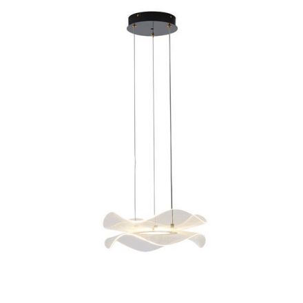 Κρεμαστό Φωτιστικό Ακρυλικό Στρογγυλό LED 34W 3024Lm 3000K  - Μαύρο - FIRENZE
