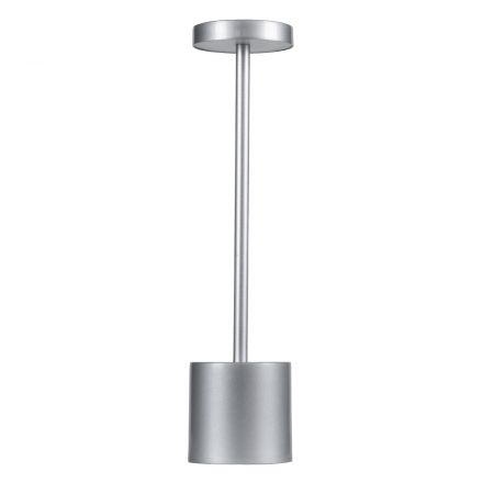 JOJO Επαναφορτιζόμενο Φωτιστικό Πορτατίφ LED 1.5W 105lm 120° DC 5V με Μπαταρία Li-ion 1800mAh - Διακόπτη Αφής - 3CCT - Dimmable - Ασημί