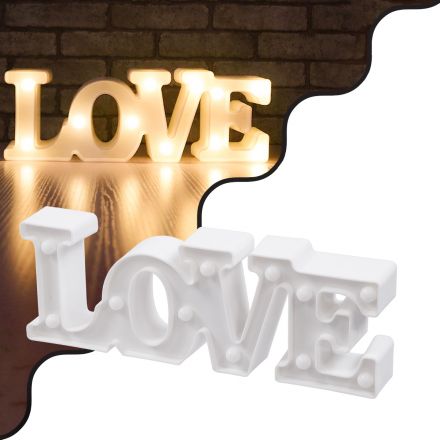 Διακοσμητικό Φωτιστικό ΄΄LOVE ΄΄ 2W με Διακόπτη On/Off Μπαταρίας 2xAAA (Δεν Περιλαμβάνονται) - 2700K