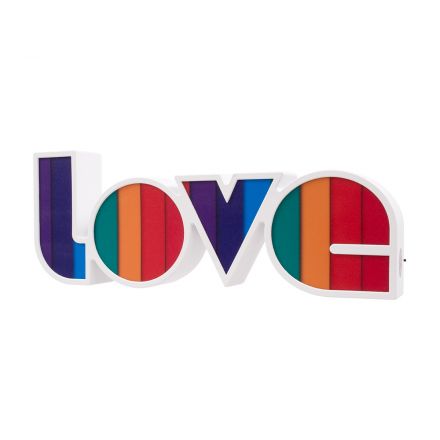 Διακοσμητικό Φωτιστικό ΄'COLORS LOVE'' 2W με Διακόπτη On/Off & Καλώδιο Τροφοδοσίας USB - Μπαταρίας 3xAAA (Δεν Περιλαμβάνονται) - 6000K