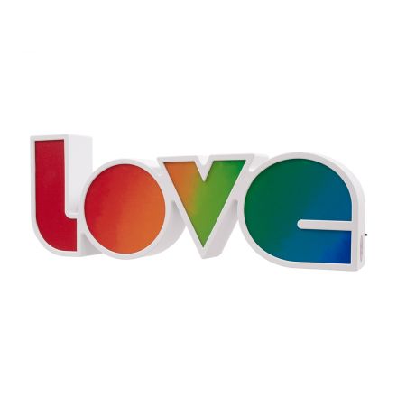 Διακοσμητικό Φωτιστικό  ''RAINBOW LOVE'' 2W με Διακόπτη On/Off & Καλώδιο Τροφοδοσίας USB - Μπαταρίας 3xAAA (Δεν Περιλαμβάνονται) - 6000K