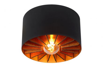 ZIDANE - Flush Φωτιστικό Οροφής - Ø 30 cm - 1xE27 - Black