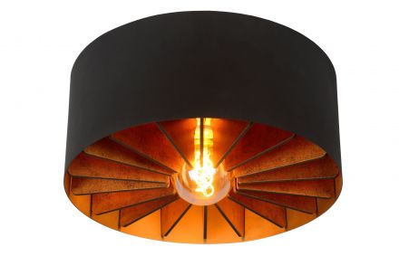 ZIDANE - Flush Φωτιστικό Οροφής - Ø 40 cm - 1xE27 - Black