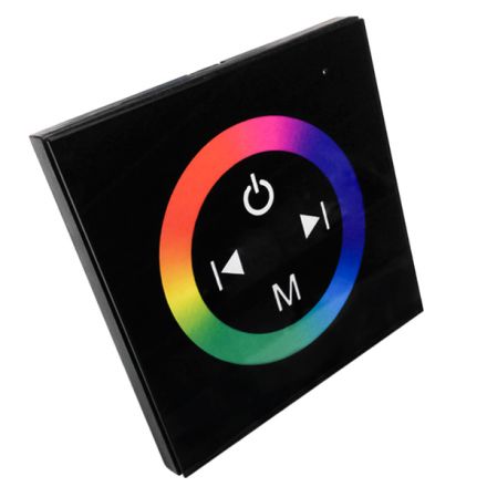 LED RGB Controller Μαύρο Τοίχου Αφής 12v (144w) - 24v (288w) DC 
