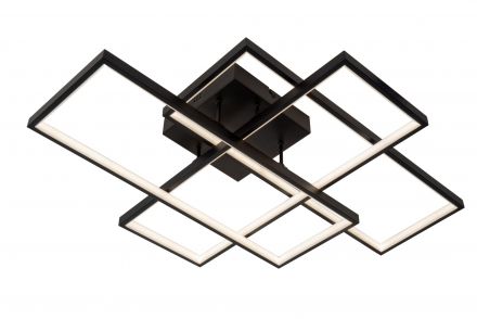 Πλαφονιε΄ρα LOKERO LED Dim CCT 60W 2700K/4000K Μαύρο