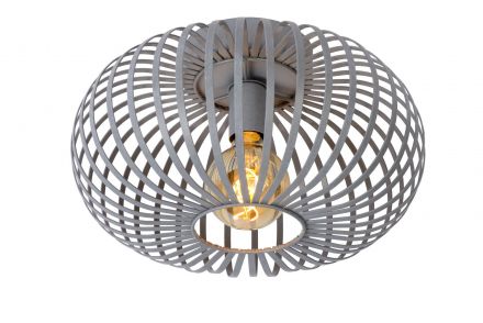 MANUELA - Flush Φωτιστικό Οροφής - Ø 40 cm - 1xE27 - Grey