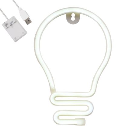 Φωτεινή Επιγραφή NEON LED 5W ''LAMP'' - Καλώδιο Τροφοδοσίας USB - Μπαταρίας 3xAAA (Δεν Περιλαμβάνονται) - 6000K