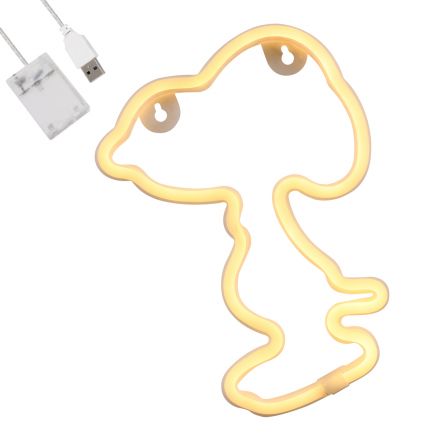Φωτεινή Επιγραφή NEON LED 5W ''SNOOPY'' - Καλώδιο Τροφοδοσίας USB - Μπαταρίας 3xAAA (Δεν Περιλαμβάνονται) - 2700K